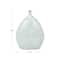 24" Light Blue Mother of Pearl Shell Floral Handmade Large Mosaic Vase with Cream Underlay
